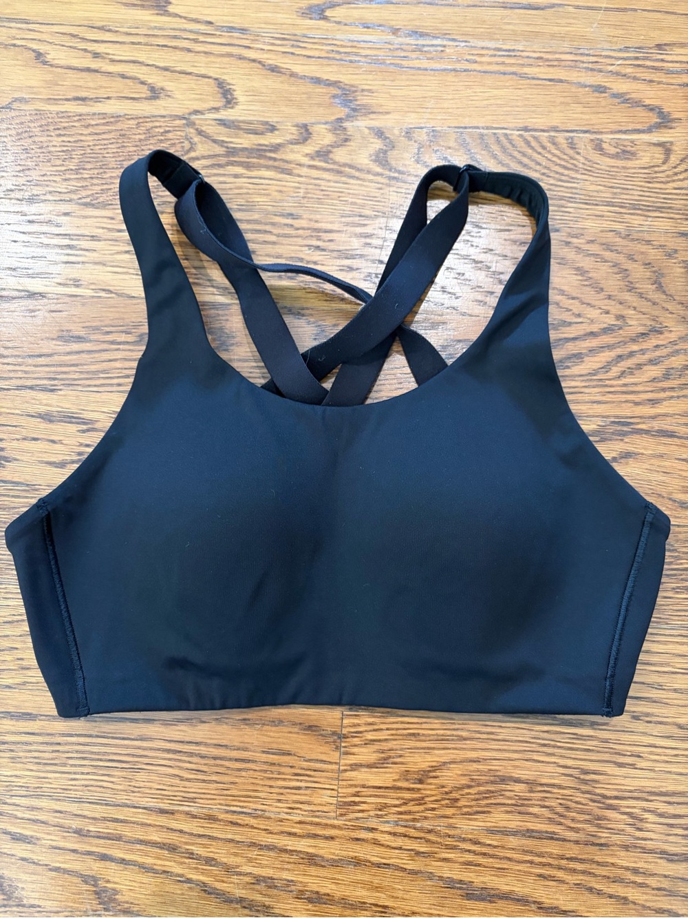 Lululemon Energy Sports Bra High Support Size 34C Black Running Yoga Gym Workout